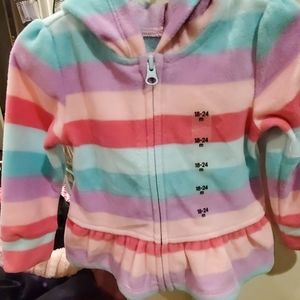 NWT MULTI COLORED FLEECE ZIP UP